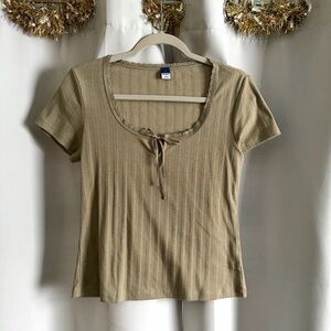 Women's Ribbed Short Sleeve Top